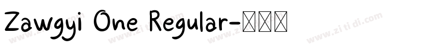Zawgyi One Regular字体转换